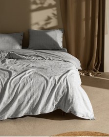 Resim Madame Coco Lumiere King Size %100 Pamuk Armürlü Nevresim Takımı - İndigo 8684427124970 Gri 