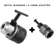 Resim PLATİN HIRDAVAT Mandren Adaptörü Ve Anahtarlı Mandren 1/2-20unf 2 Parça 