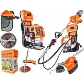Resim Stilmax STM-SBT-58CC 4 HP 2 Zamanlı Sırt Tipi Benzinli Motorlu Tırpan Ot Çim Çayır Biçme Kesme Makinesi 