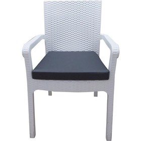 Resim Mirzade 4 Adet Hera Siesta Minderi Su Geçirmez Kumaş 5 Cm Gri Sünger-koyu Gri - 40 40 