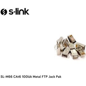 Resim S-Link Sl-M66 Cat6 100Lük Metal Ftp Jack Pak 