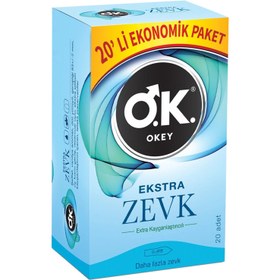 Resim Okey Ekstra Zevk Prezervatif 20’li 