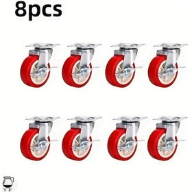 Resim Dashanshop 8 Adet Frenli Sessiz Tekerlek 1.25 İnç Ofis Dolabı Masa Kilitli Dayanıklı 