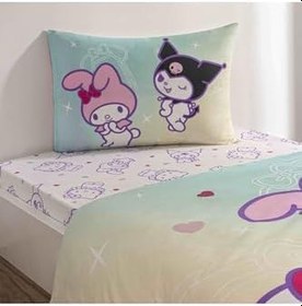 Resim Taç 000000001000051092 Lisanslı Hello Kitty & Friends Pamuk Tek Kişilik Nevresim Takımı,160 x 220 Çok Renkli 