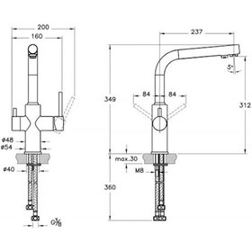 Resim Artema Split A42144 Dual Flow Eviye Bataryası Krom 