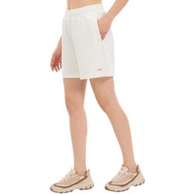 Resim Skechers Soft Touch Regular Sweatshort Kadın Beyaz Şort 