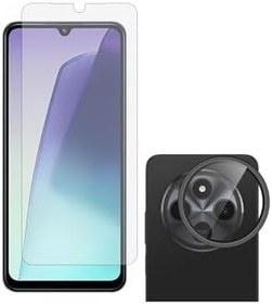 Resim Gpack Xiaomi Redmi 14C 4G ile Uyumlu Ekran Koruyucu + Kamera Lens Koruyucu, Siyah 