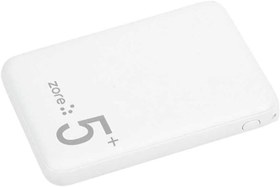 Resim Senon Zore ZR-PW04 Led Işıklı Taşınabilir Powerbank 5000 mAh (Beyaz) 