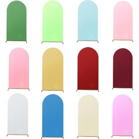Resim 1 adet Çift Taraflı Elastik Spandex Draping Kumaşı - Canlı Polyester Düğün Kemer Kapağı ile Renkli Kemerli Kubbeler Tasarımı, İç ve Dış Mekan Düğünleri, Doğum Günleri, Yıldönümleri ve Parti Süslemeleri için Mükemmel, Parti Arka Planı | Renkli Draping | Polyester Kumaş 
