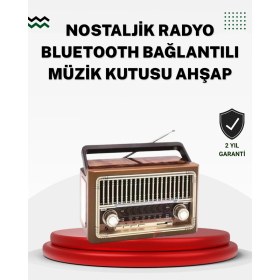Resim Ahşap Görünümlü Masaüstü Bluetooth Cihaz 