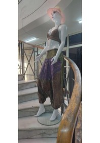 Resim Bohem Stil Hint Otantik Yıkamalı Taşlanmış Patchwork Unisex Şalvar Pantolon-9188 Haki 
