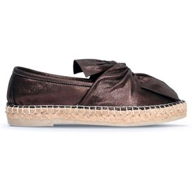 Resim BUENO Shoes Siyah Deri Kadın Espadril Ayakkabı 01wn3100 