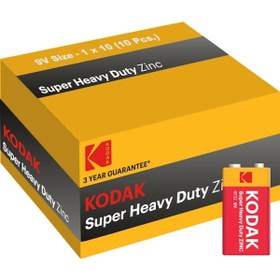 Resim Kodak 10 Adet Çinko Karbon Shrink 9 Volt Pil 