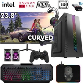 Resim Xaser TETRIX X130 i7-4770 16 GB 512 GB SSD 4 GB RX550 23.8" Free Dos Masaüstü Oyuncu Bilgisayarı 