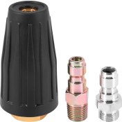 Resim RelicRealm Basınçlı Yıkayıcı Dönen Sprey Turbo Nozul Sıcak ve Soğuk Su Için Evrensel 3.000 Psı, 3.0 Çöp, 1/4 Inç Hızlı Bağlantı Fişi ile 3.0 Gpm (Siyah Turbo Sprey Nozul) (Yurt Dışından) 