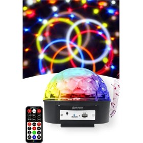 Resim Disko Topu Renkli LED Işıklı Bluetooht Özellikli Sese Duyarlı Mp Çalar Tak Gece Lambası Disko Topu 
