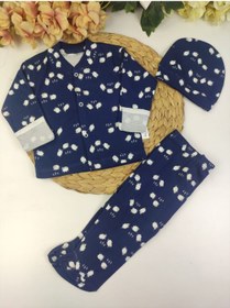 Resim Papyon Baby Kids Kuzu Baskılı Unisex Bebek Pijama Takımı (0-3 Ay) 