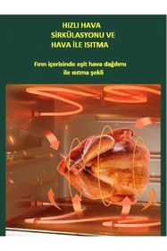 Resim HUTT Oa10 Airfryer Yeşil Fritöz 10 Lt 