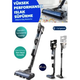 Resim Philips Islak & Kuru Aqua Trio 9000 Seri Premium Dijital Ekran, Hibrit Güç Motorlu Kablosuz Dikey Süpürge, Kendini Temizleme Fonksiyonlu 