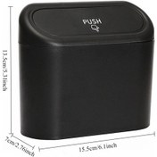 Resim Dashanshop Siyah Abs Çöp Kutusu Kapı Askılı Dayanıklı Araç İçi Düzenleyici 