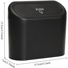 Resim Dashanshop Siyah Abs Çöp Kutusu Kapı Askılı Dayanıklı Araç İçi Düzenleyici 