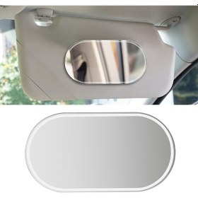 Resim Sones Güneşlik Yüksek Çözünürlüklü Ayna Paslanmaz Çelik Makyaj Aynası Oval Küçük 