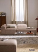 Resim Mobilya Stant Most Mollis Pro 2 Modül Sağ Kanepe 09 Bej Keten Kumaş Yumuşak Sünger(Evinize Teslim) 