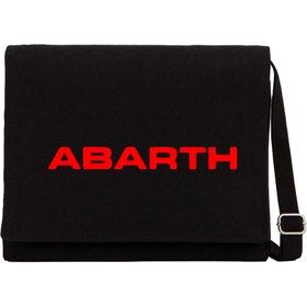 Resim Abarth Text Line Siyah Postacı Çantası - Siyah 