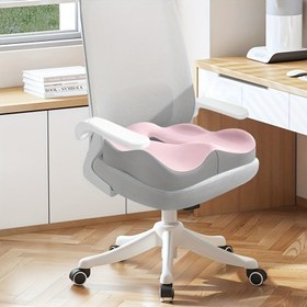 Resim Ekstra Büyük Hafıza Köpük Oturma Yastığı - Ofis Sandalyeleri ve Arabalar için Ergonomik Tasarım, Siyatik Ağrısı ve Basıncı Azaltır, Sadece Elde Yıkama, Gri/Kırmızı/Siyah veya Mavi Renklerde Mevcut, Duruş Geliştirme, Dayanıklı Kumaş Kaplama 
