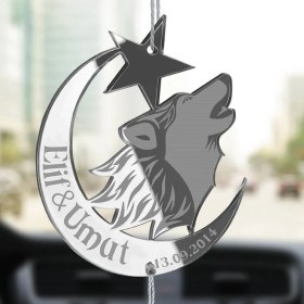 Resim Olur O Zaman Kişiye Özel Tarihli Bozkurt Pleksi Araba Dikiz Aynası Süsü 