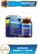 Resim Nutraxin Omega 3 Co Q10 60 Softjel - Balık Yağı EPA 468, DHA 312, Q10 200 Mg 