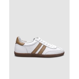 Resim Cabani %100 Hakiki Deri Beyaz Bağcıklı Kadın Sneaker 