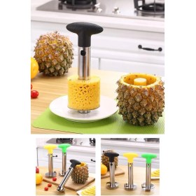 Resim Kolay Ananas Dilimleyici Paslanmaz Çelik Meyve Soyucu 