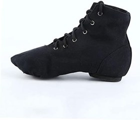 Resim VANZACK Kadınlar Için Siyah Jazz Bale Ayakkabıları Esnek Kayışlı Hafif Ve Rahat Bale Caz Ve Daha Fazlası İçin Düz Ayakkabı 