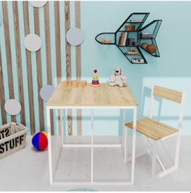 Resim Aktivite Masası Çocuk Etkinlik Oyun Çalışma Masa ve Sandalye Çok Renkli 