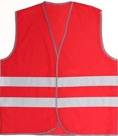 Resim KIRMIZI REFLEKTÖRLÜ İKAZ YELEĞİ 