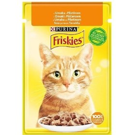 Resim Friskies Tavuklu Pouch Yetişkin Kedi Maması 8 x 85 G 