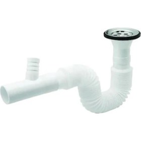 Resim Büdü Discount Körüklü Lavabo Sifonu Çatallı KTX_2582*120 