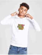 Resim Love Peace Joy Grunge Baskılı Unisex Çocuk Kapüşonlu Beyaz Sweat Beyaz 