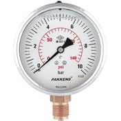 Resim Pakkens Ø100 Çap Alttan Bağlantılı Gliserinli Manometre 