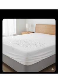 Resim Alez Lastikli Otep Tipi Lüks Kapitoneli % 100 Sıvı Geçirmez Sessiz Terletmez Hijyenik Pratik Kenar Paylı 3 Farklı Ölçü Beyaz 