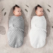 Resim 1 Adet Yumuşak Sarma Battaniyesi - 0-12 Ay İçin, Sevimli Karakter Desenli, Makinede Yıkanabilir ve Rahat, Unisex Hediye Parti Seti 