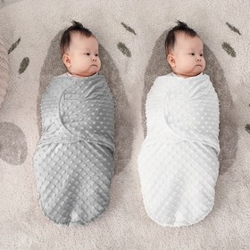 Resim 1 Adet Yumuşak Sarma Battaniyesi - 0-12 Ay İçin, Sevimli Karakter Desenli, Makinede Yıkanabilir ve Rahat, Unisex Hediye Parti Seti 