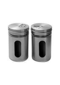 Resim 2 Adet Baharatlık Tuzluk Karabiberlik 3 Ayarlı Başlık, Cam Paslanmaz 