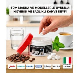 Resim Vestron Kahve Makinesi Temizleme Tableti | 10'lu Ekonomik Premium Italy 