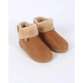 Resim Chirpy Calmfeet Kadın Panduf Camel Renk Yumuşak Kumaş ve Modern Desen ile Rahat Kullanım 