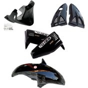 Resim Cg Siyah Dörtlü Set Sakal-bıyık-çamurluk-yankapak Siyah 