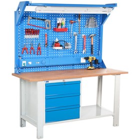 Resim starçelik Atölye Çalışma Tezgahı (1600x720x830-930/1844mm) 