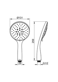 Resim Keuco Showers Edıtıon 400 El Duşu 3 Fonk. Eco Air Krom - Keu. Diğer 