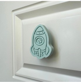 Resim Pomerol Mavi Roket Dolap Kulpu - Çocuk Odaları, Mutfak Ve Banyo Dolapları İçin Dinamik Ve Dayanıklı Kulp 
